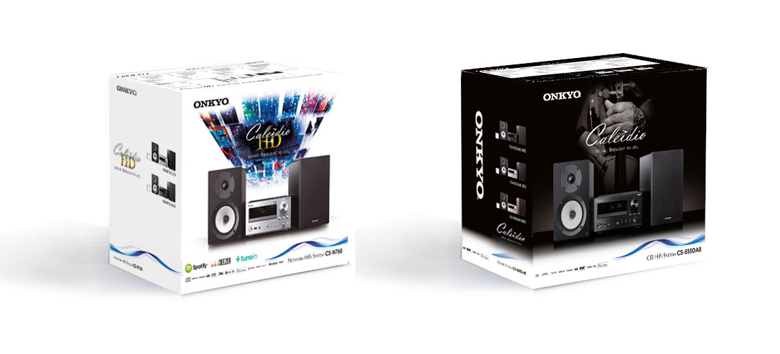 Verkaufsverpackung // HiFi-System // Grafik-Design // Produktion